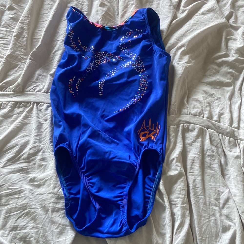 Blue sparkly leotard